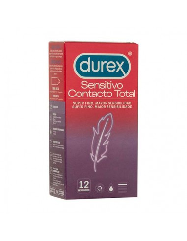 PRESERVATIVOS DUREX SENSITIVO CONTACTO TOTAL 12U