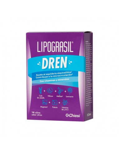 LIPOGRASIL DREN 14 SOBRES 8 G SABOR CITRICOS