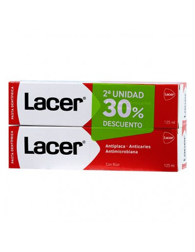 PASTA LACER DUPLO 2X125 ML 2ª UNIDAD 30%