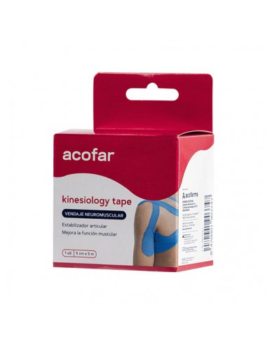 ACOFARSPORT KINESIOLOGY TAPE AZUL 5X5 CM