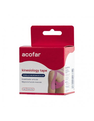 ACOFAR KINESIOLOGY TAPE  FUCSIA 5X5 CM