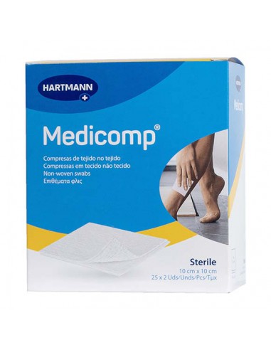 MEDICOMP COMPRESAS NON WOVEN  10 X 10 CM 25 SOBR