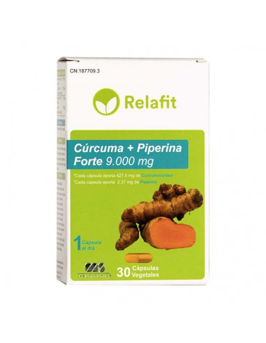 RELAFIT CURCUMA+PIPERINA FORTE 9000 MG 30 CAPSUL