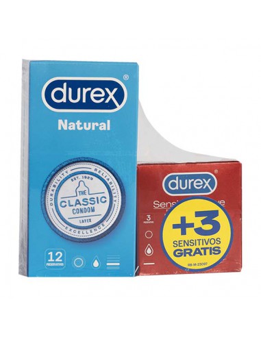 PRESERVATIVOS DUREX NATURAL 12 UNIDADES