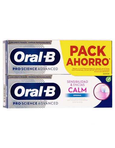 ORAL-B SENSIBILIDAD ENCIAS CALM PACK AHORRO 2X75