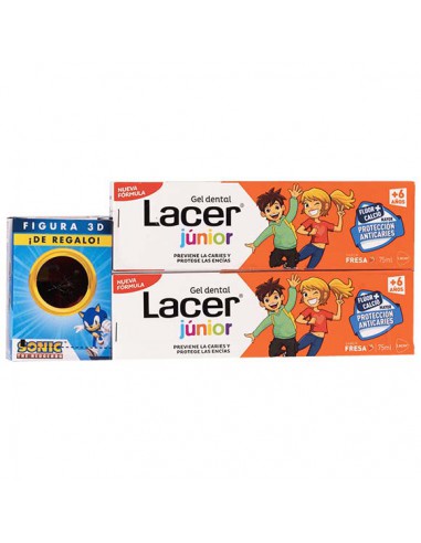 LACER JUNIOR PASTA 75 ML FRESA DUPLO + 3D