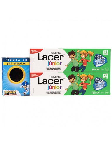 LACER JUNIOR PASTA  DUPLO 75 ML MENTA+3D