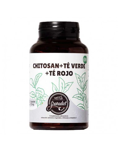 CHITOSAN+TE VERDE+TE ROJO GRANADIET 120 CAPS 600