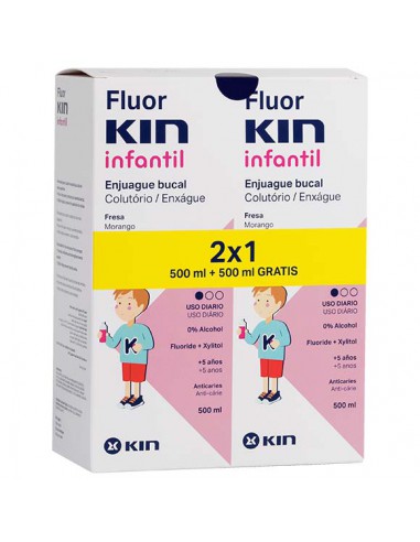 FLUOR KIN INFANTIL COLUTORIO 500 ML PACK  2X1