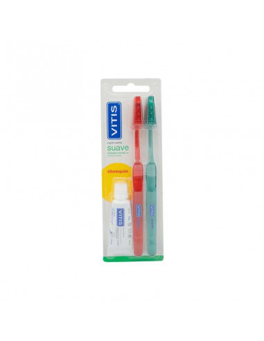 CEPILLO DENTAL VITIS SUAVE DUPLO PACK