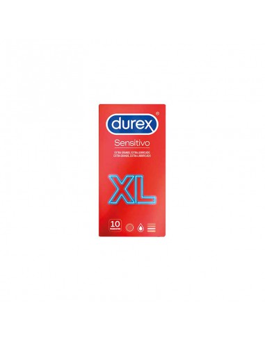 PRESERVATIVOS DUREX SENSITIVO XL  10 UNIDADES