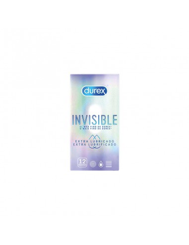 PRESERVATIVOS DUREX INVISIBLE EXTRA LUBRICADO 12